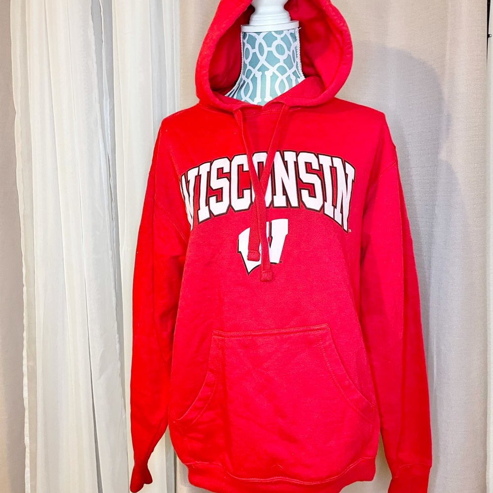 Wisconsin unisex red hooded sweater